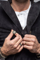 Meindl Ernesto Double Breasted Jacket In Navy Mens - Outerwear - Leather