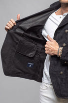 Meindl Ernesto Double Breasted Jacket In Navy Mens - Outerwear - Leather