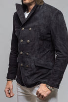 Meindl Ernesto Double Breasted Jacket In Navy Mens - Outerwear - Leather