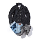 Ernesto Double Breasted Jacket In Navy - AXEL'S