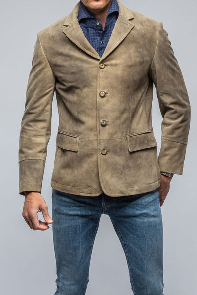 Ryan Suede Jacket in Old Grey - AXEL'S
