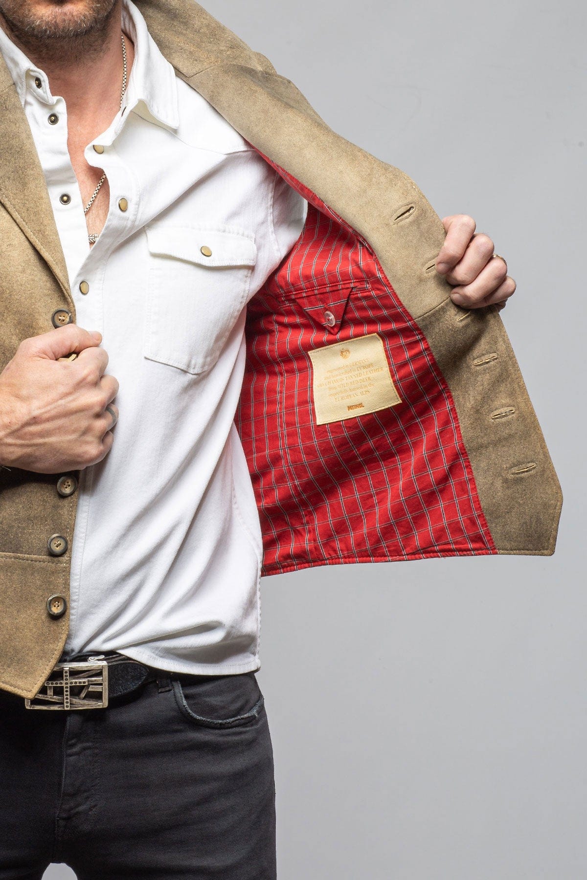 Meindl Trapp Notch Collared Vest In Vintage Grey | Axel's of Vail
