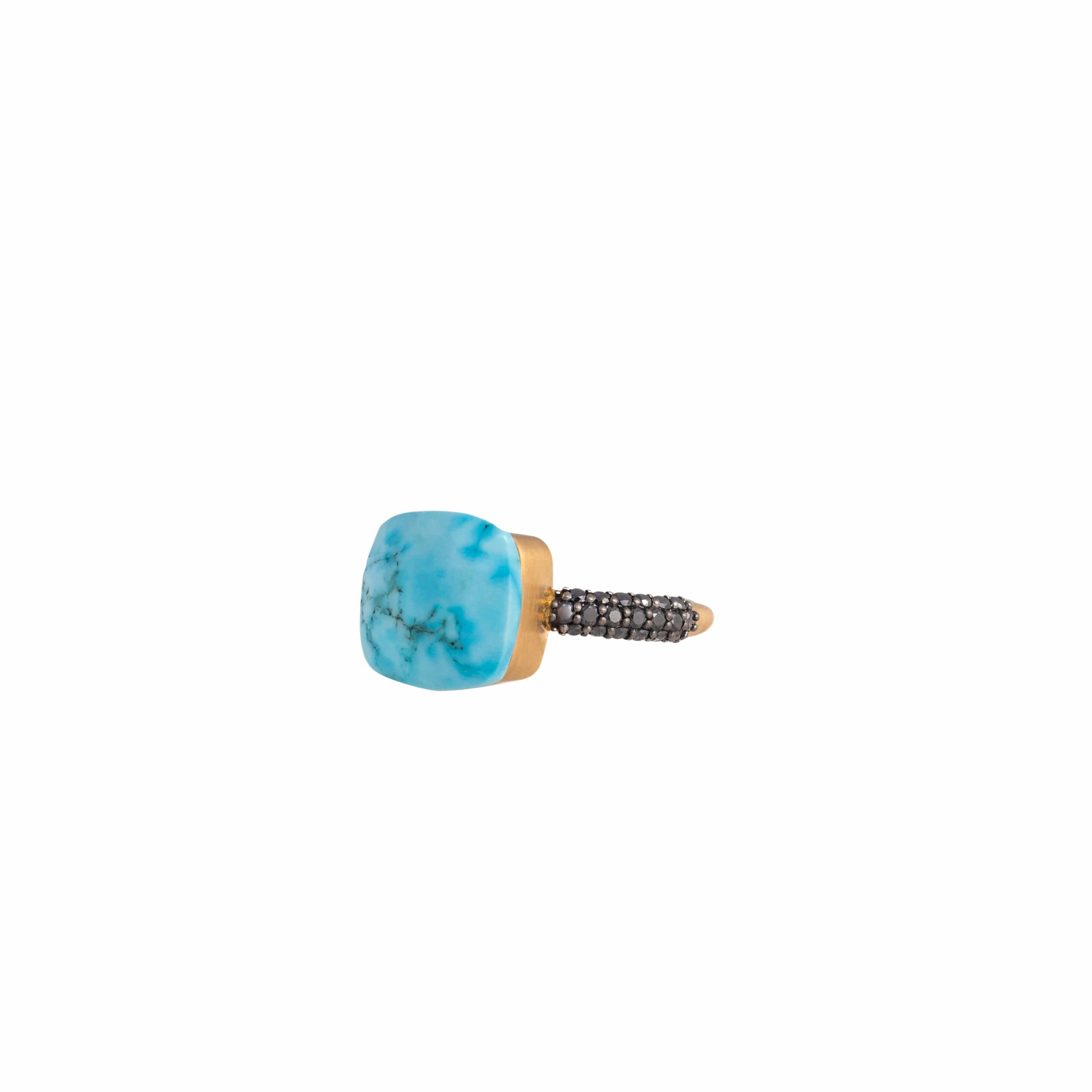 New Beginnings Turquoise & Black Diamond Ring - AXEL'S