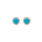 Turquoise, Diamond & Yellow Gold Earrings - AXEL'S