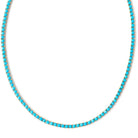 Turquoise & Yellow Gold Tennis Necklace - AXEL'S