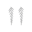 White Gold & Diamond Allure Feather Earrings - AXEL'S