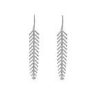 White Gold & Diamond Serene Feather Earring - AXEL'S