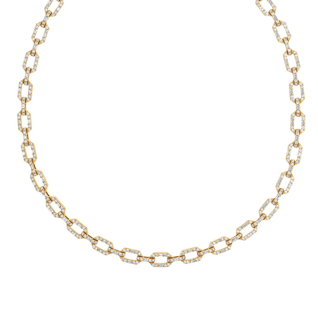 Yellow Gold & Diamond Enchanted Links Necklace - AXEL'S