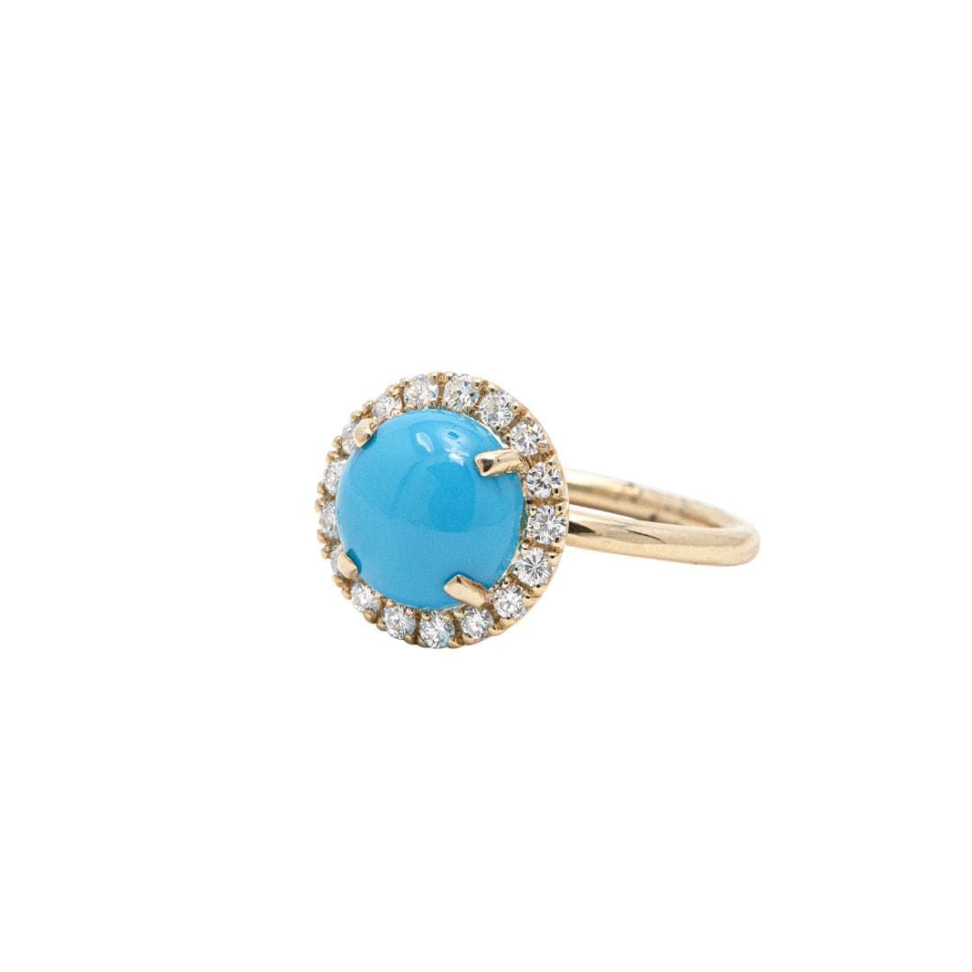 Yellow Gold & Turquoise Aura Ring I - AXEL'S