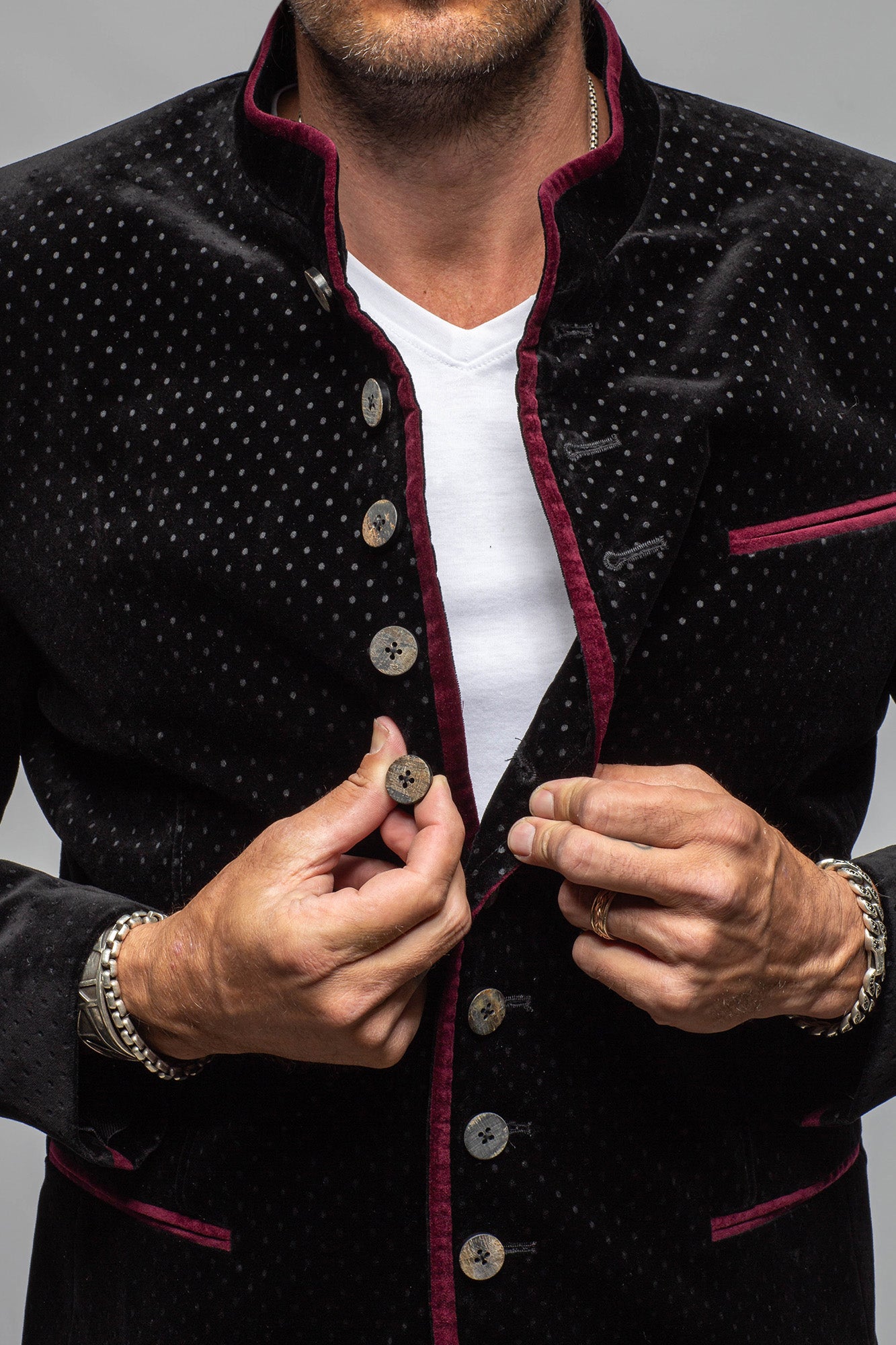 Mothwurf Belltone Velvet Jacket In Black Mens - Tailored