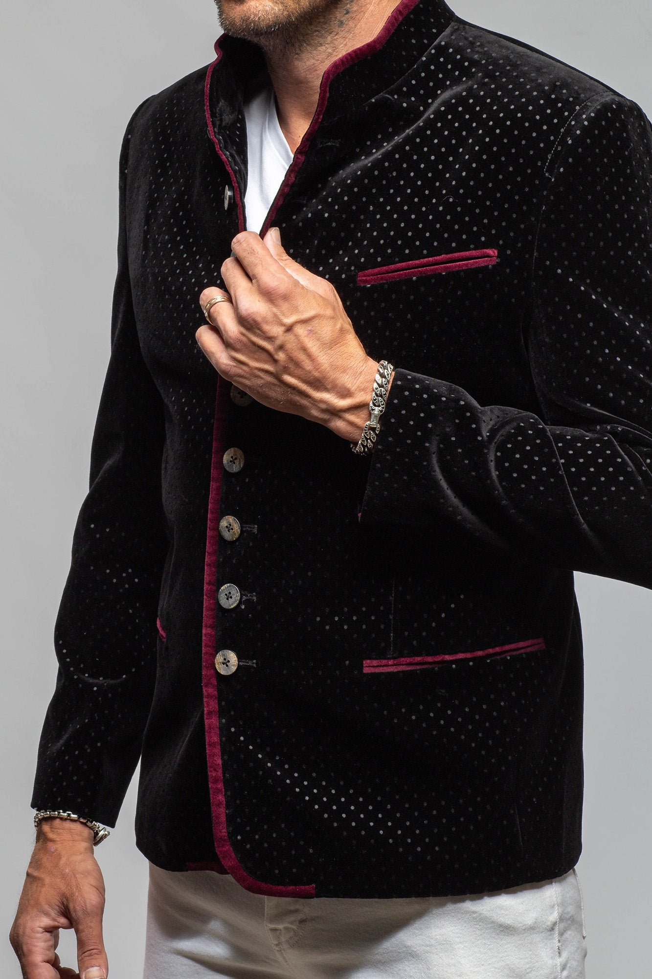Mothwurf Belltone Velvet Jacket In Black Mens - Tailored
