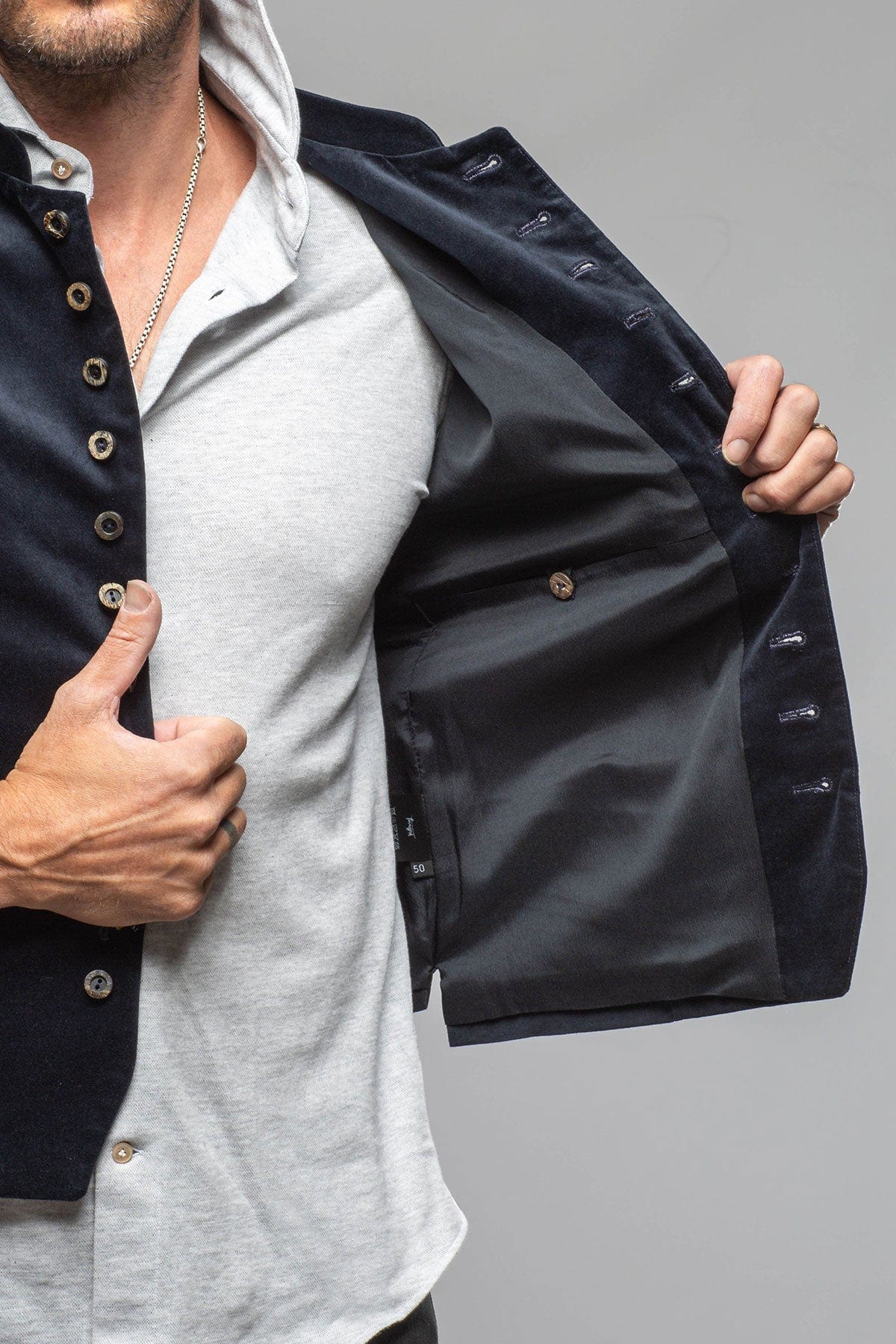 Motwurf Lalo Vest In Marine | Mens - Tailored - Vests