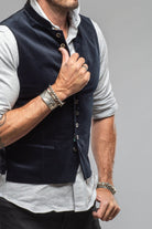 Motwurf Lalo Vest In Marine | Mens - Tailored - Vests