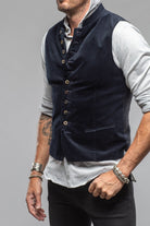 Motwurf Lalo Vest In Marine | Mens - Tailored - Vests