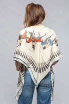 American Indian Cashmere Scarf In Ivory - AXEL'S