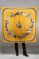 American Indian Cashmere Scarf In Mustard - AXEL'S