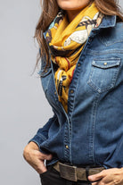 American Indian Cashmere Scarf In Mustard - AXEL'S