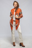 American Indian Cashmere Scarf In Rust - AXEL'S