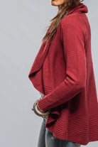 Margot Cashmere Open Cardigan In Rust - AXEL'S