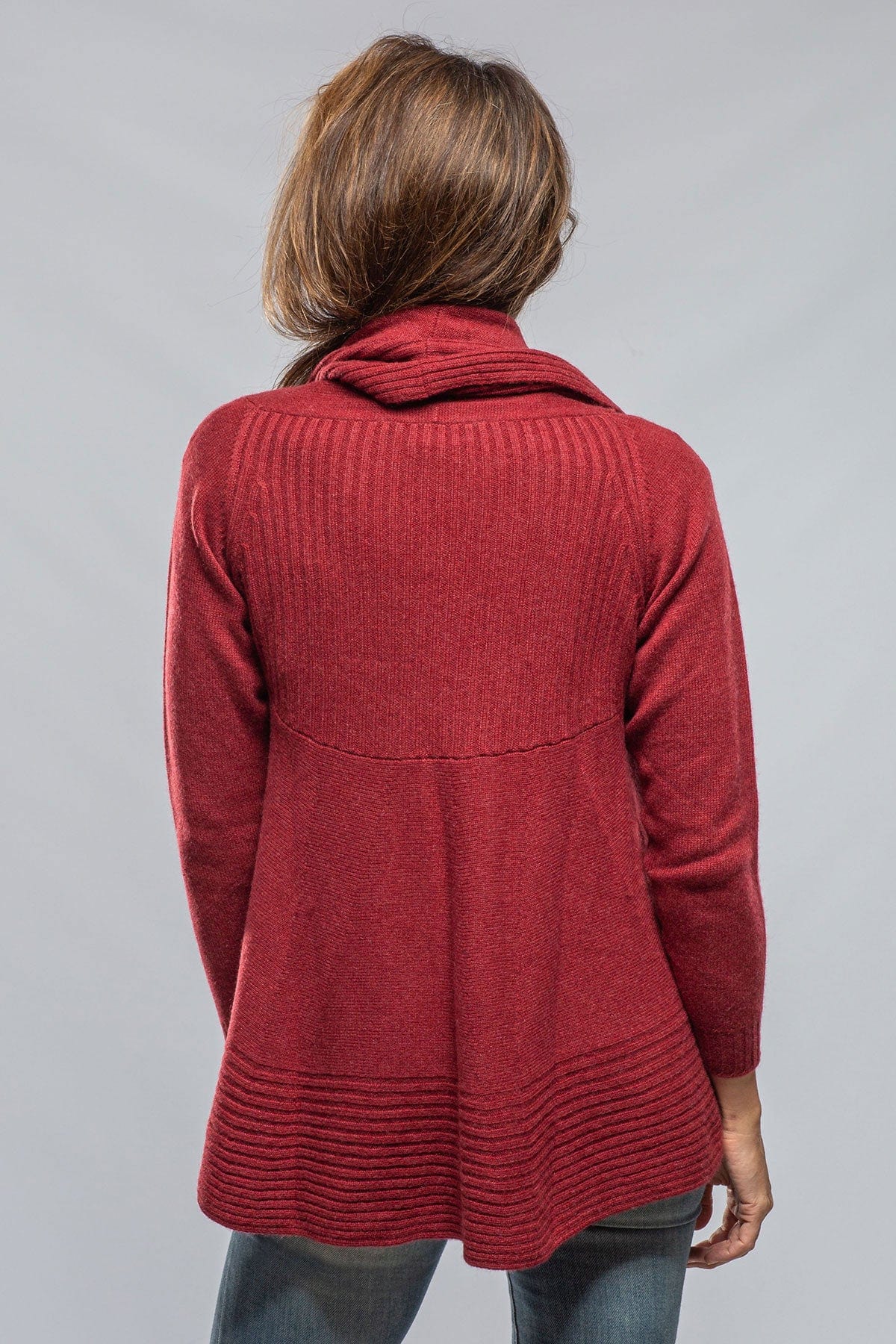 Margot Cashmere Open Cardigan In Rust - AXEL'S