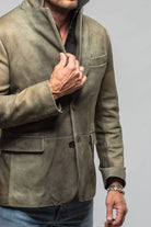 Red Stone Collection Atwater Break Blazer In Verde Mens - Outerwear - Leather