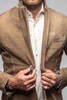 Red Stone Collection GT Camel Break Blazer In Saddle Mens - Outerwear - Leather