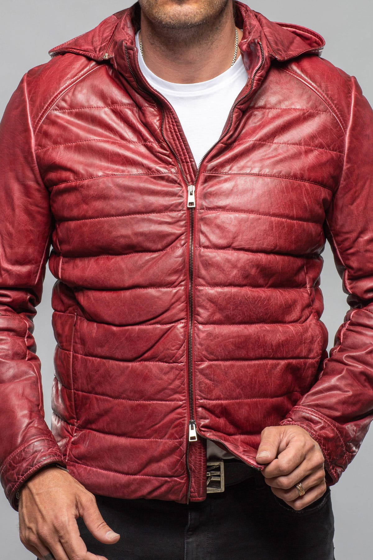 Red Stone Collection Jackson Hooded Retro Puffer Mens - Outerwear - Leather