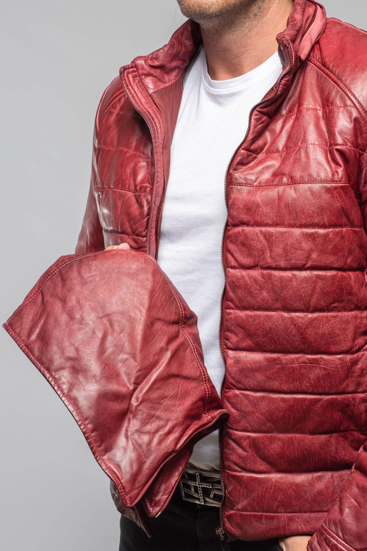 Red Stone Collection Jackson Hooded Retro Puffer Mens - Outerwear - Leather