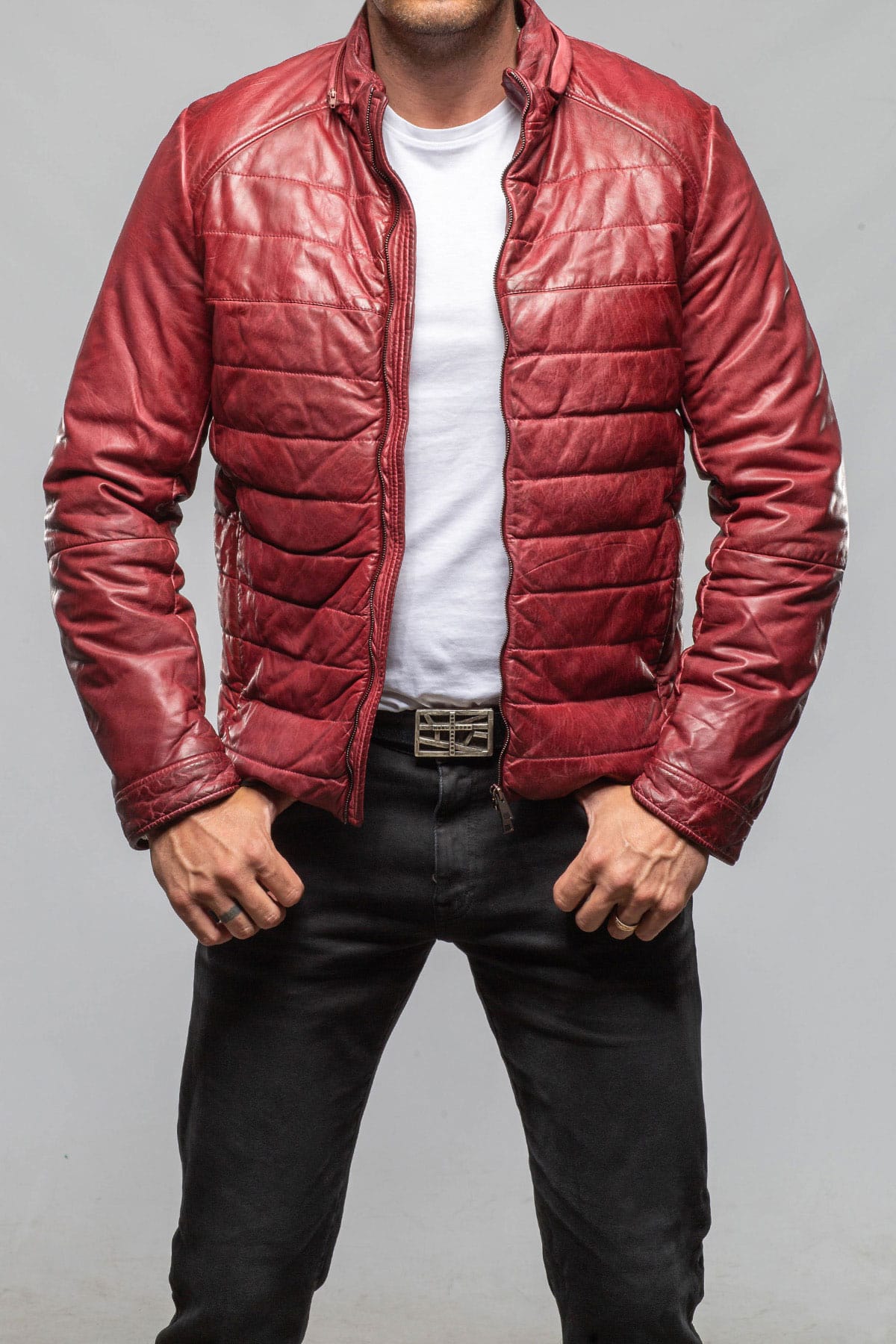 Red Stone Collection Jackson Hooded Retro Puffer Mens - Outerwear - Leather