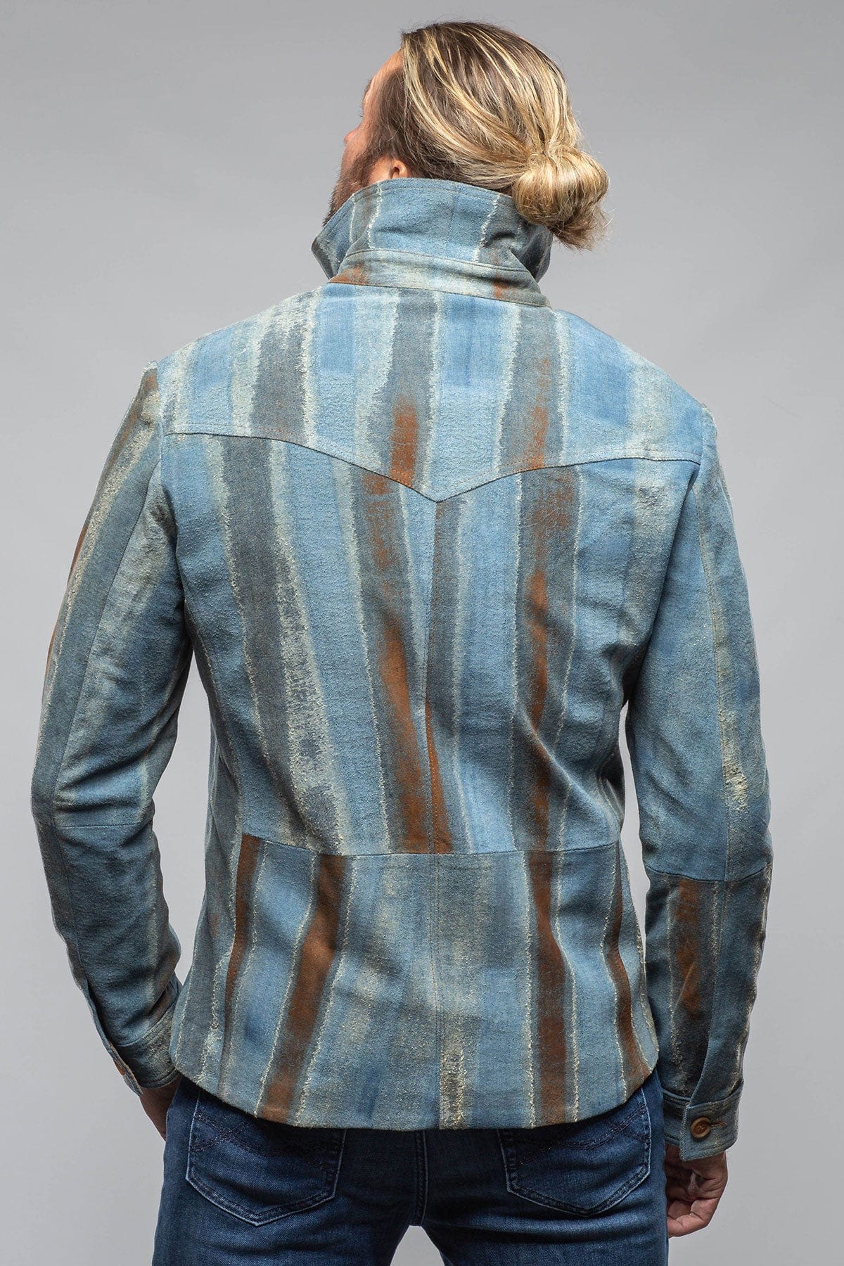 Rebel One Distressed Shirt In Blue - AXEL'S