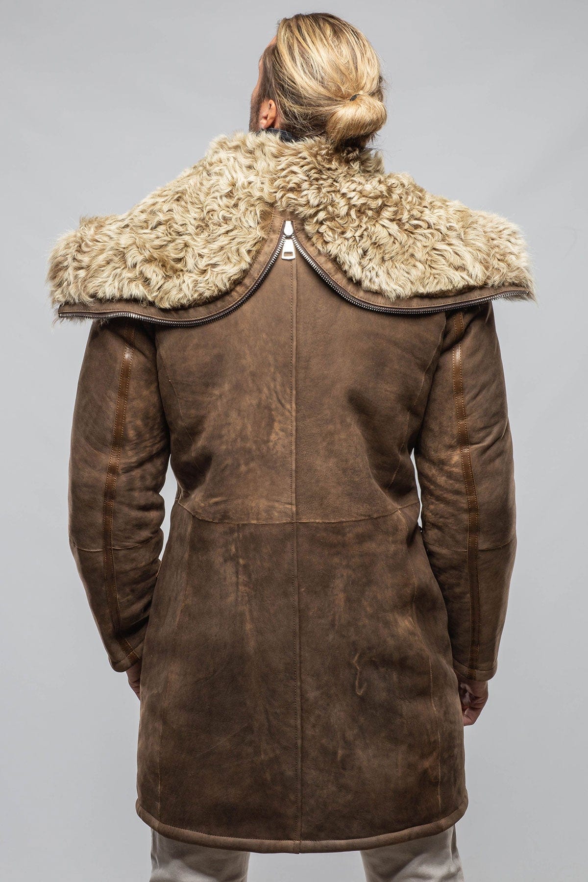 Rustic Mid length Shearling In Anticato - AXEL'S