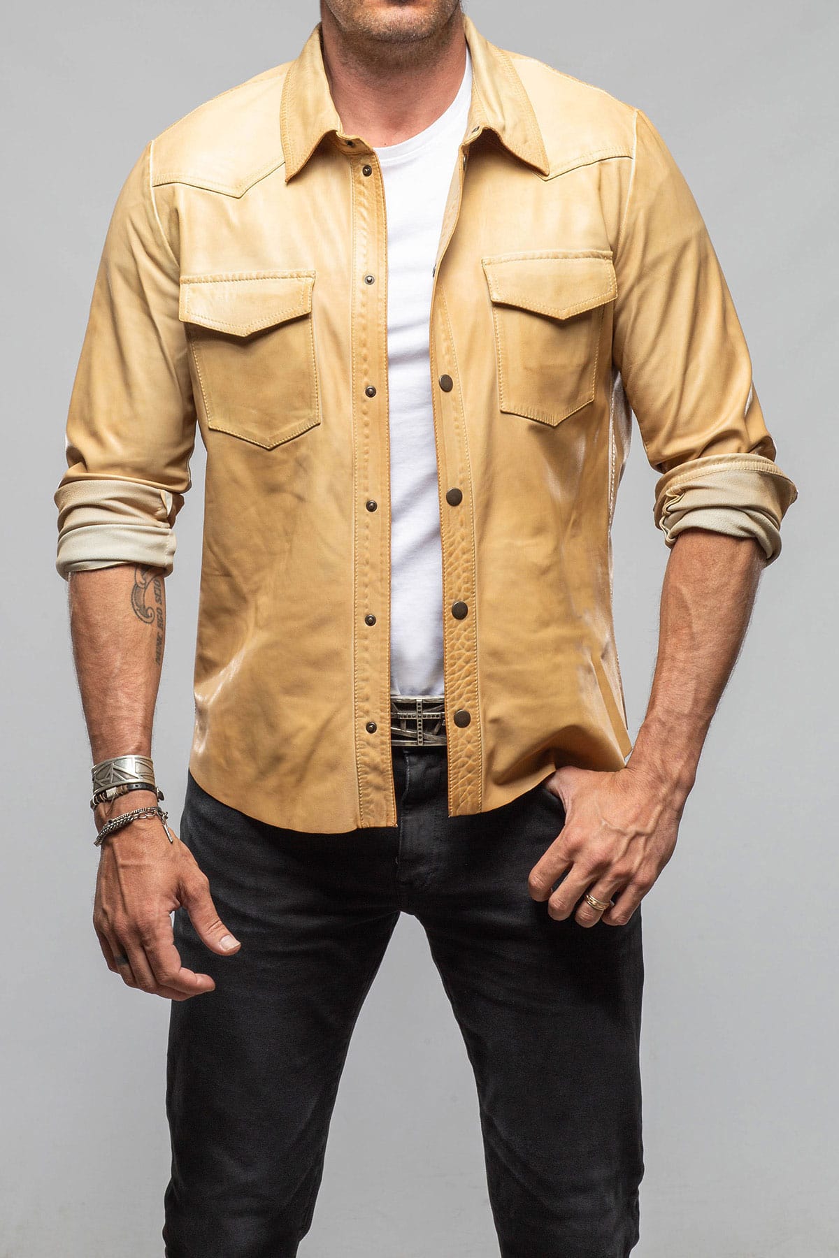 Red Stone Collection Sequoia Snap Shirt Mens - Outerwear - Leather