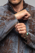 Jean Shearling Moto In Distressed Brown - AXEL'S