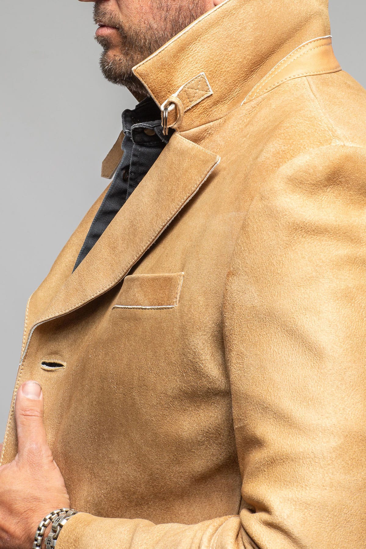 Red Stone Collection Tracker Jacket In Palomino Mens - Outerwear - Leather