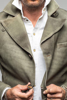 Red Stone Collection Tracker Jacket In Verde Mens - Outerwear - Leather