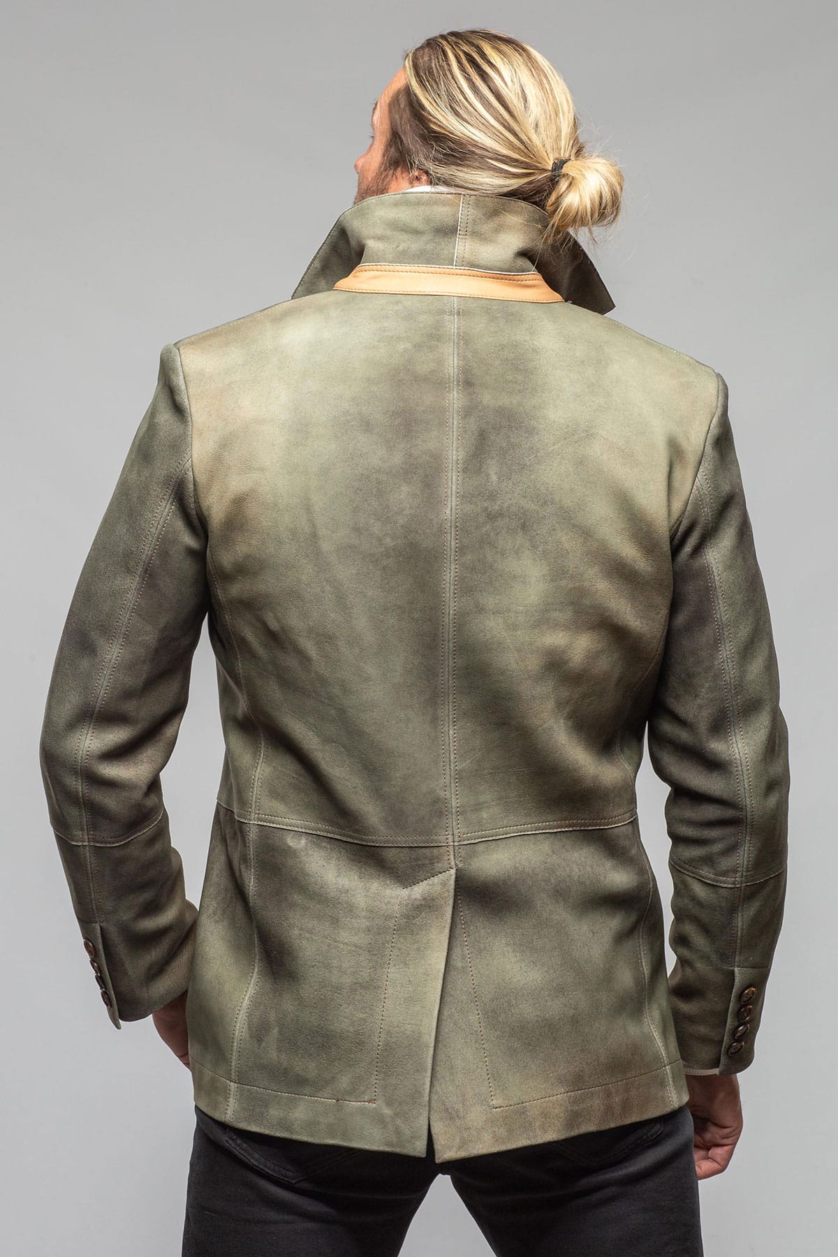 Red Stone Collection Tracker Jacket In Verde Mens - Outerwear - Leather