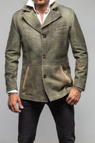 Red Stone Collection Tracker Jacket In Verde Mens - Outerwear - Leather