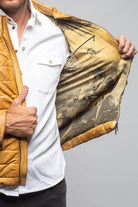 Vintage Leather Quilted Jacket In Honey - AXEL'S