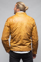 Vintage Leather Quilted Jacket In Honey - AXEL'S