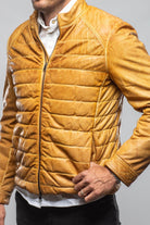 Vintage Leather Quilted Jacket In Honey - AXEL'S
