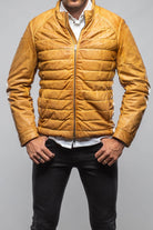 Vintage Leather Quilted Jacket In Honey - AXEL'S