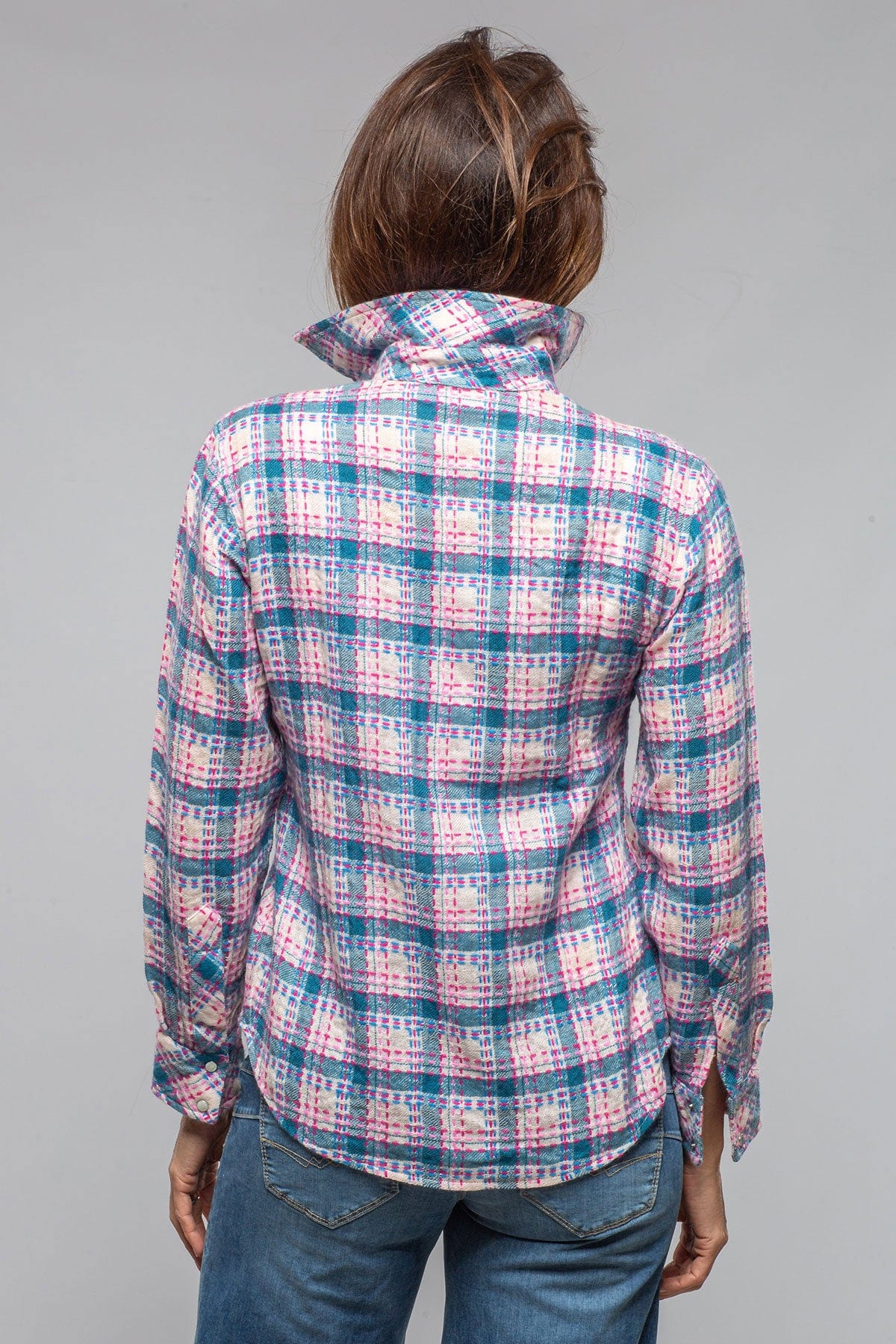 Richard Grand Daria Basket Weave Cashmere Shirt In Blue Ladies - Tops