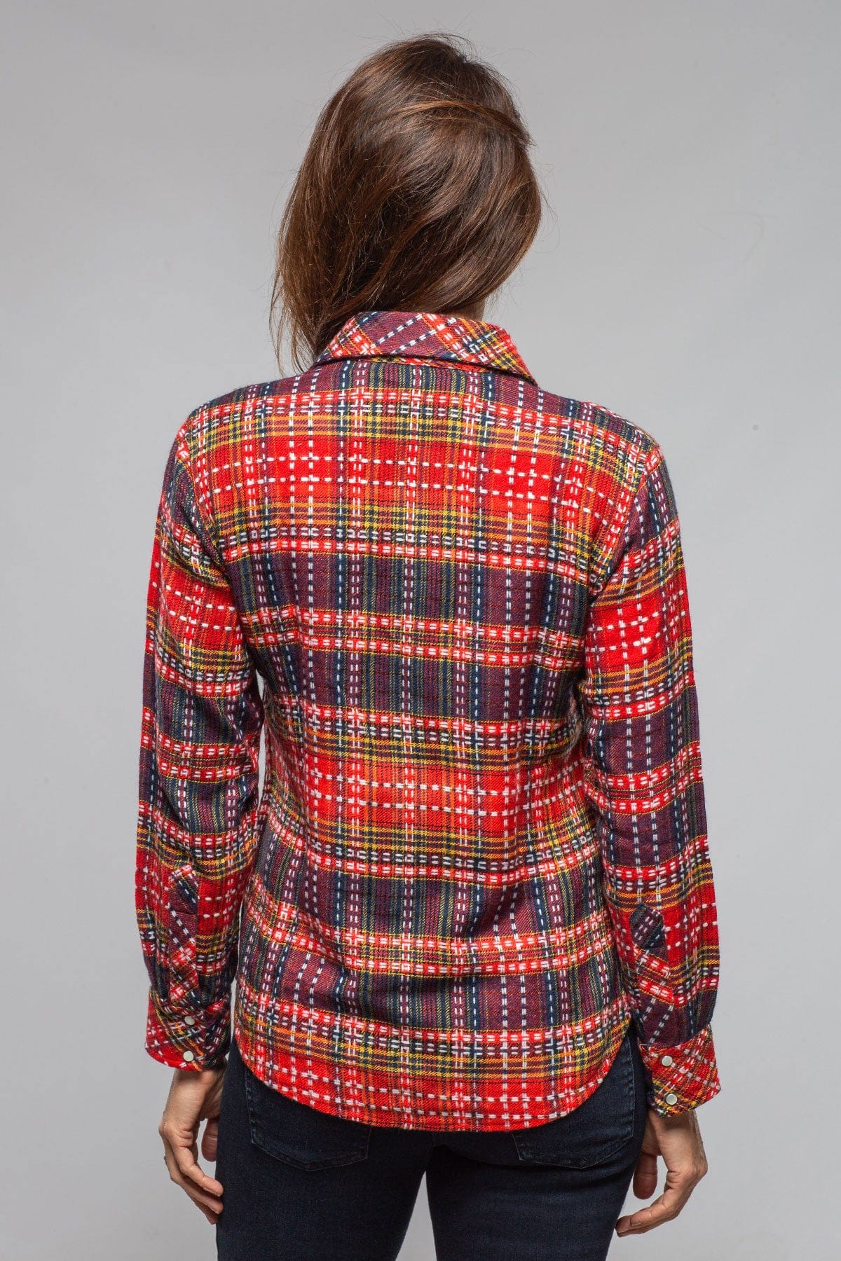 Richard Grand Daria Basket Weave Cashmere Shirt In Persimmons Ladies - Tops