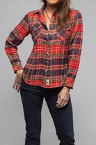 Daria Basket Weave Cashmere Shirt In Persimmons - AXEL'S