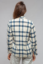 Richard Grand Emilia Plaid Cashmere Shirt In Blue Ladies - Tops