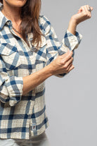 Richard Grand Emilia Plaid Cashmere Shirt In Blue Ladies - Tops