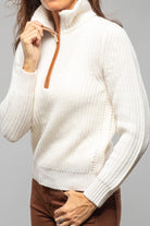 Richard Grand Ivy 1/4 Zip Cashmere Sweater In Ivory Ladies - Sweaters