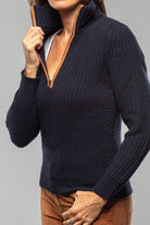 Richard Grand Ivy 1/4 Zip Cashmere Sweater In Midnight Ladies - Sweaters