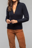 Richard Grand Ivy 1/4 Zip Cashmere Sweater In Midnight Ladies - Sweaters