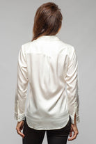 Richard Grand Lady Western Silk Snap Shirt Ivory Ladies - Blouses